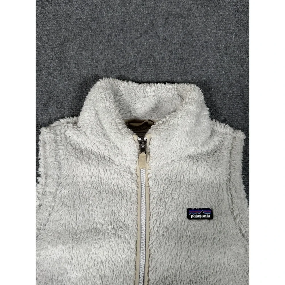 Patagonia Girls XL 14 Los Gatos White Sherpa Fleece Full Zip Vest 65490